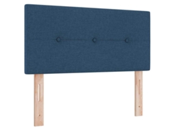 Cabeceira | Painel De Cama Ajustável Em Altura Com Cabeceira Azul 90 Cm Tecido