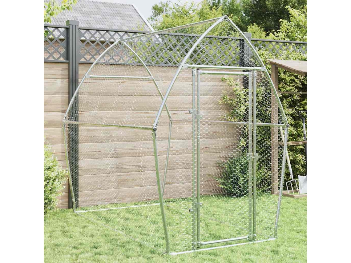 Vidaxl Galinheiro 200x105x182 Cm Aço Galvanizado Prateado