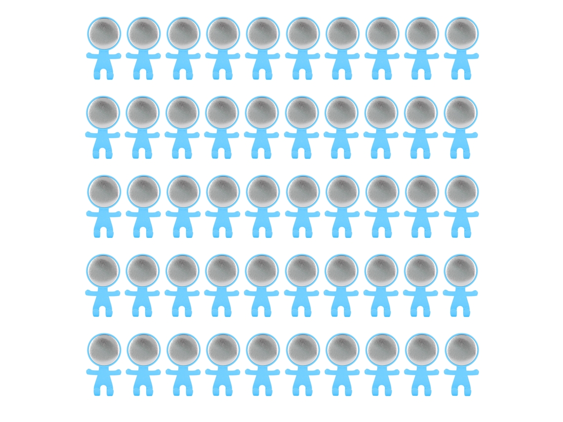 Conjunto Com 50 Ganchos Para Porta Escovas De Dentes De 58 Mm, Faça Você Mesmo, Azul Aquaforge