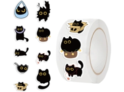 Adesivos Fofos De Gatinhos, Adesivos Divertidos E Estéticos De Gatinhos Pretos Para Garrafas De Água, Scrapbooking Adesivos Fofos De Ga Gokoco