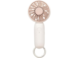 Nova Line ventilador Portátil Recarregável de Mão Silencioso com 3 Velocidades para Viagem e Escritório Branco