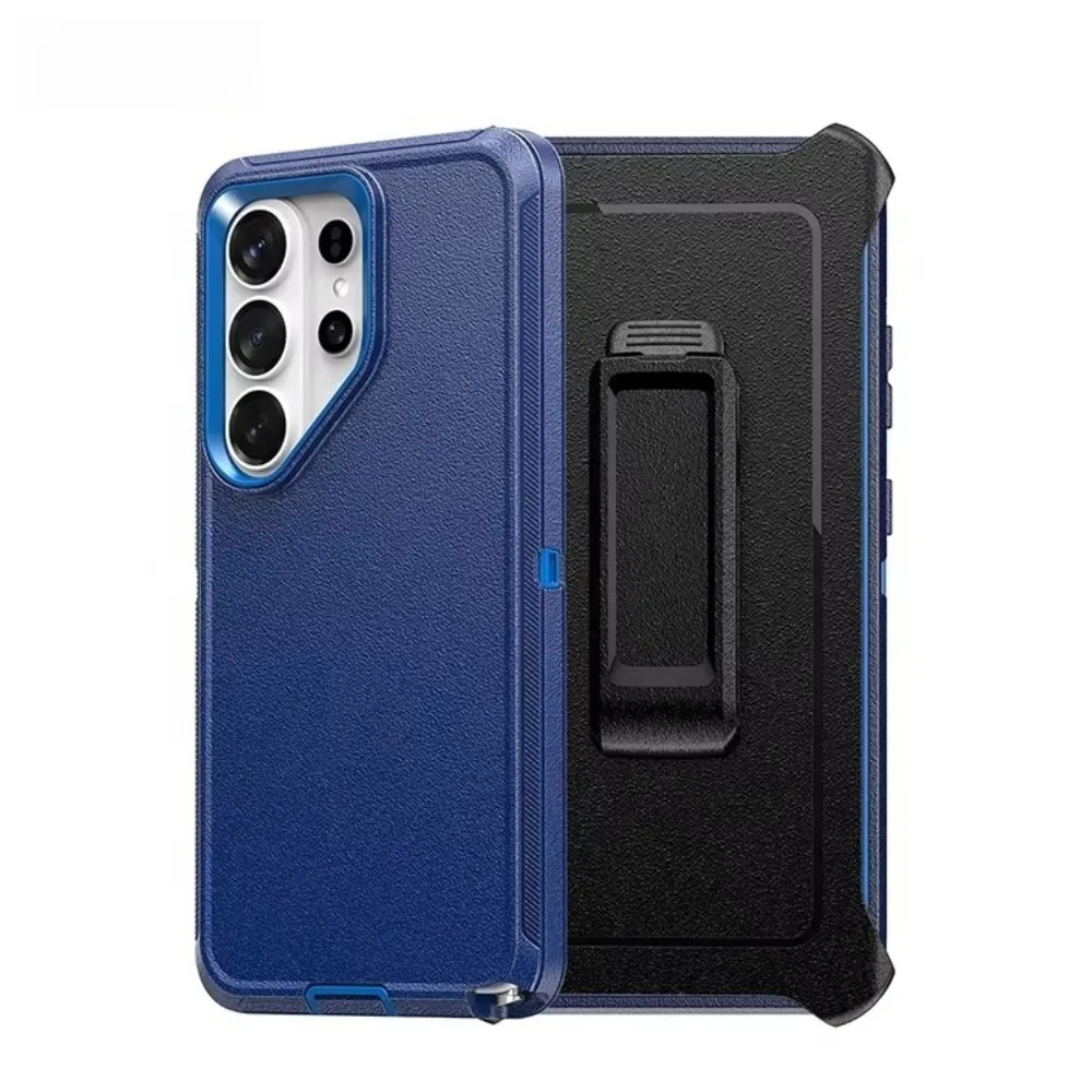 (azul Escuro, Galaxy S22 Ultra 5g) Capa Protetora Resistente Com Clipe Para Cinto, Feita De Material Pctpu À Prova De Choque.