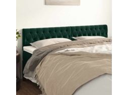 Vidaxl Cabeceiras Verde-escuro 200x7x78/88 Cm Veludo