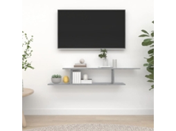 Vidaxl Prateleira P/ Tv De Parede Derivados Madeira Sonoma Cinza