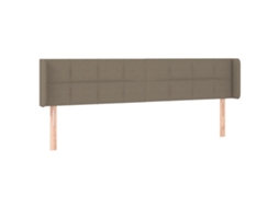 Cabeceira de Cama com Abas Tecido Cinzento Acastanhado MAISON EXCLUSIVE (163x16x78 cm)