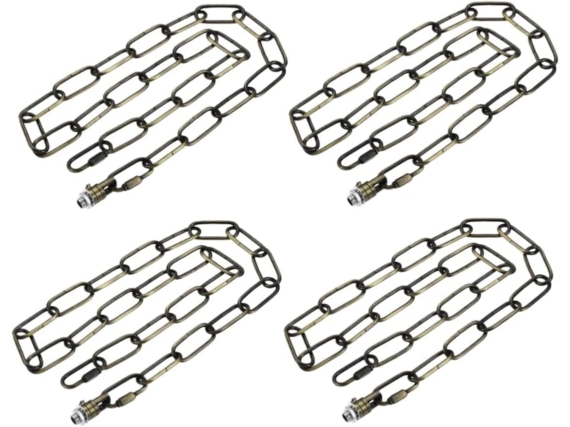 Conjunto De 4 Correntes Ferro Para Lustre, Com 1 M Comprimento,
