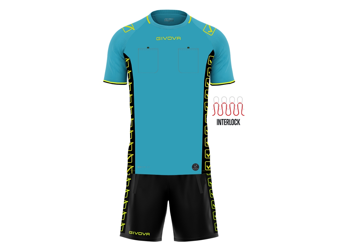 Kit oficial de árbitro Givova tamanho M para árbitros profissionais