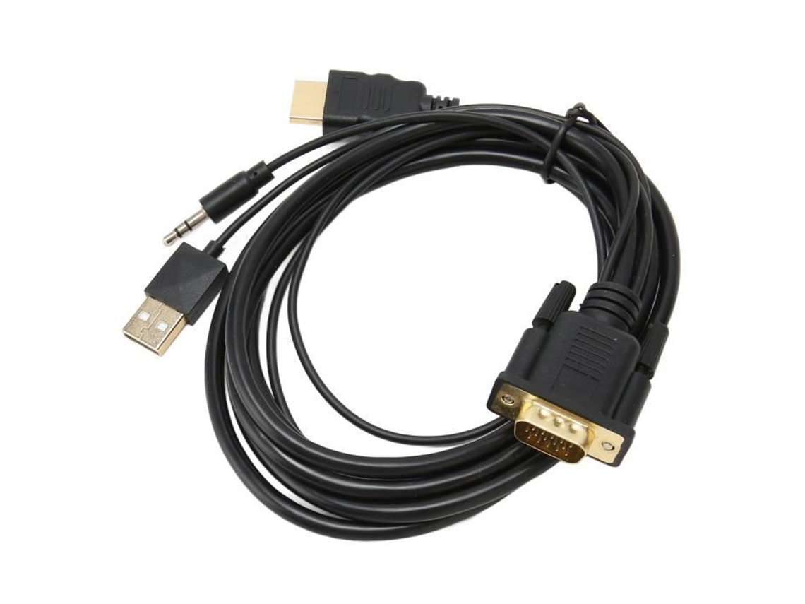 Adaptador Vga para Hd HURRISE Suporte Hdcp Plug And Play Saída 1080P