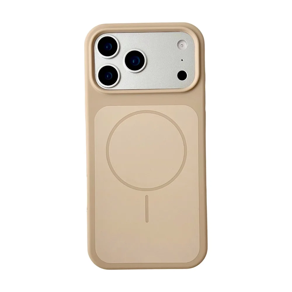 (marrom, Iphone 17) Capa Magsafe À Prova De Choque Para Iphone, Em Silicone Líquido Com Toque Suave.