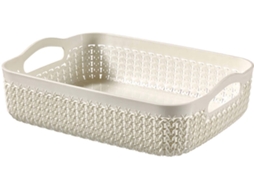 Organizador CURVER Knit A5 (Bege - Plástico - 25.7 x 7.4 x 26.8 cm)