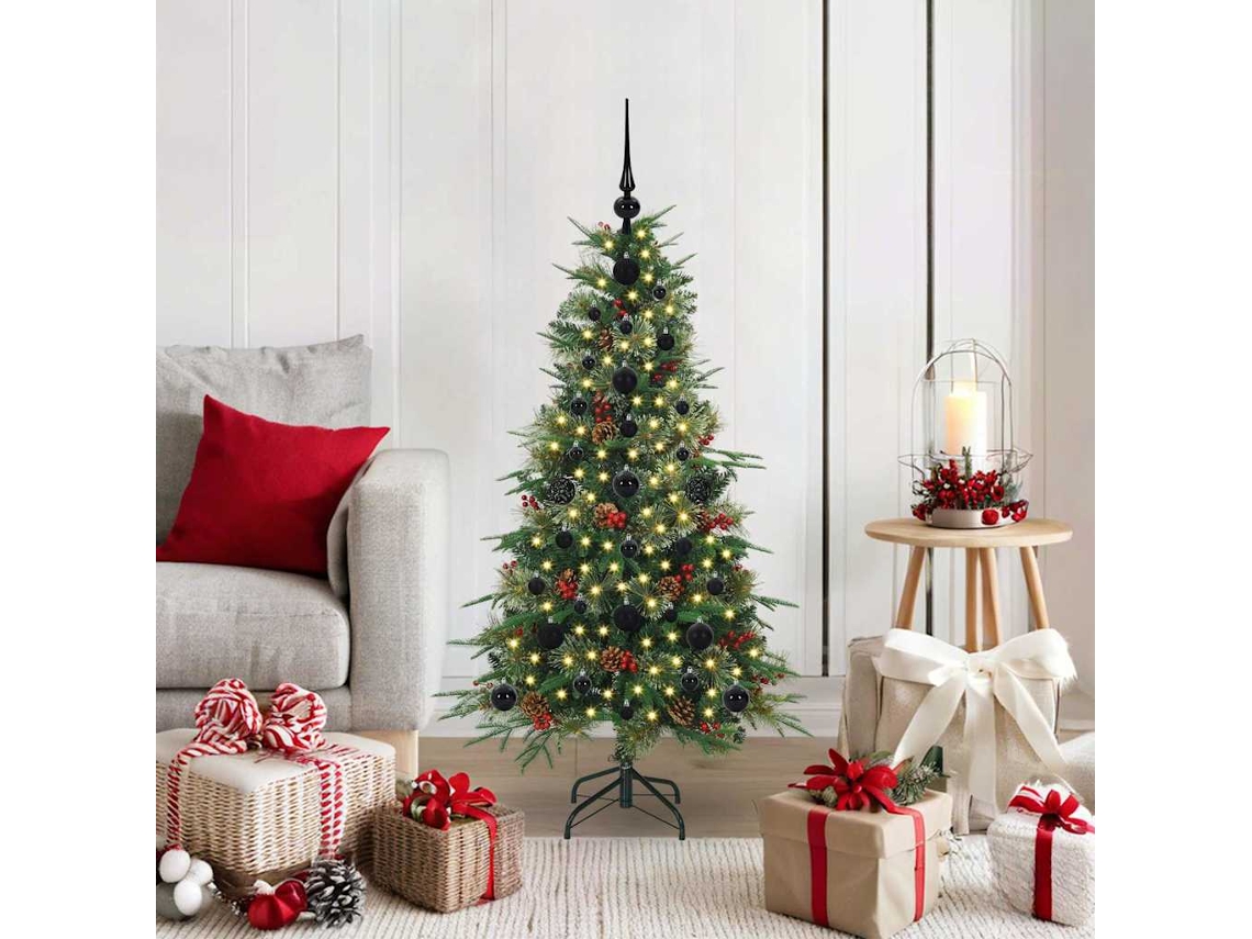 Vidaxl Árvore De Natal Articulada Artificial Verde 120 Cm Pe E Pvc