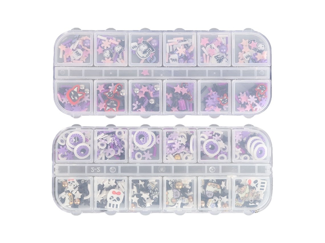 Fatias De Artigo De Unhas Decoração Halloween Cranio 3d