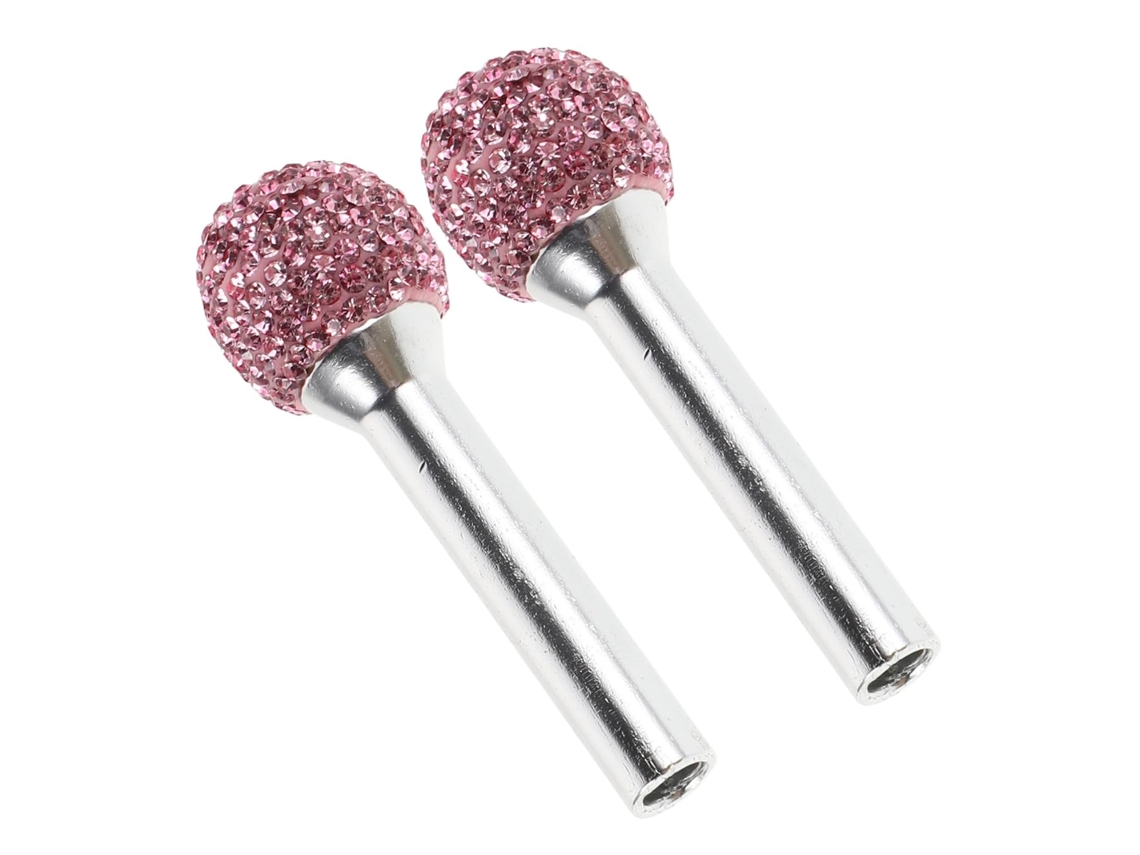 Inoomp Capa Para Maçaneta De Porta Carro Rosa Com Strass, Material Em Liga De Alumínio, Fácil Instalação, Design