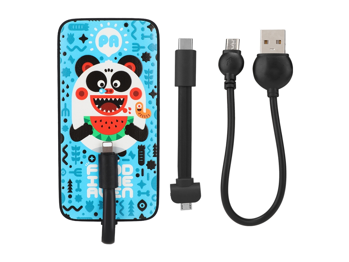 Power Bank Black Fish 8000mah EOOCOO (alta capacidade, carregamento rápido)