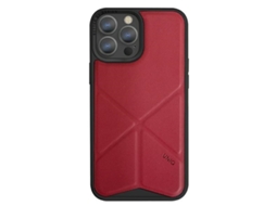 Capa Magsafe para iPhone 13 Pro UNIQ Pele Sintética Vermelho