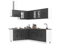 Vidaxl 11 Peças Armário De Cozinha Conjunto Lucca Preto