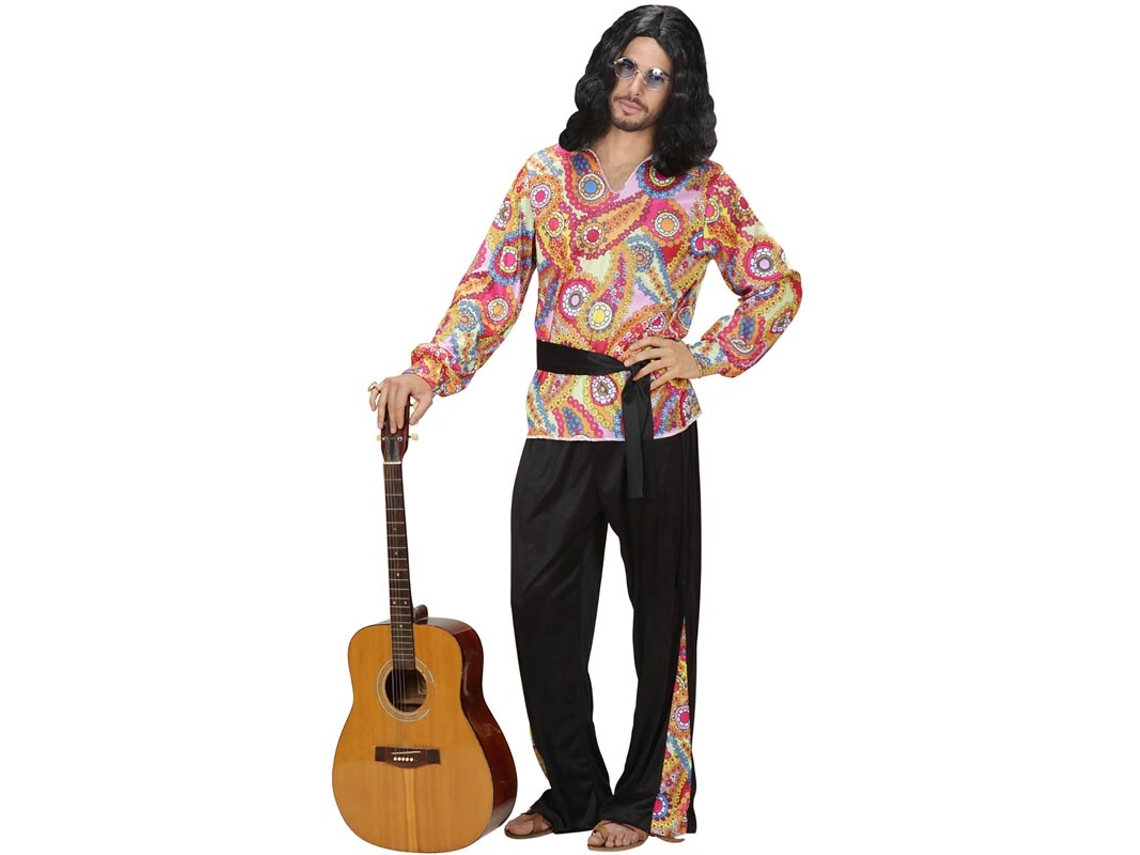 Fato de figuras hippie com cinto para homem