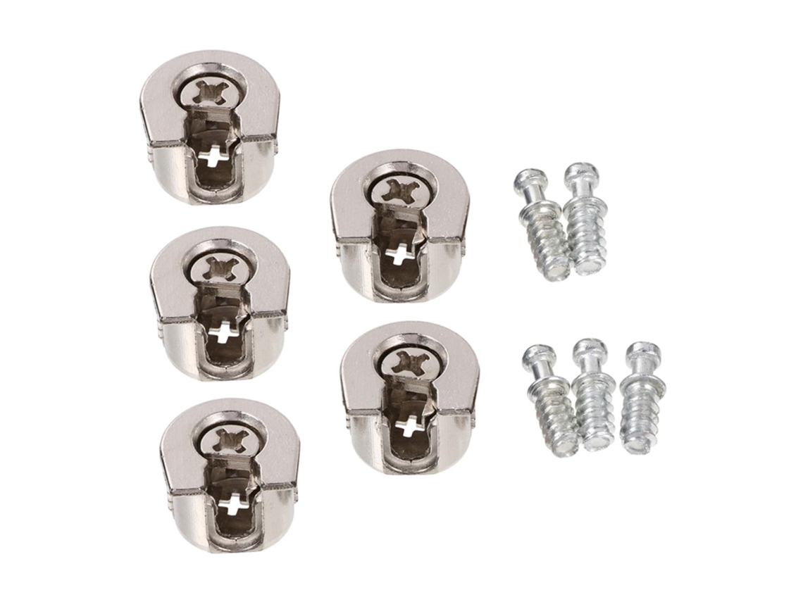 Conectores Excêntricos Cabilock De 5 Peças Para Móveis, Ferragens Prateadas Para Armários, Conector Excêntrico Estável