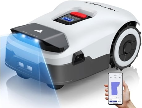 Robô corta relva Anthbot Genie600, sem fios, 900?, gestão de mais de 20 áreas, prevenção de obstáculos inteligente por IA e cuidado do relvado