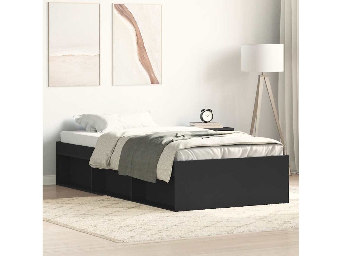 Estrutura De Cama Solteiro 75x190 Cm Preto