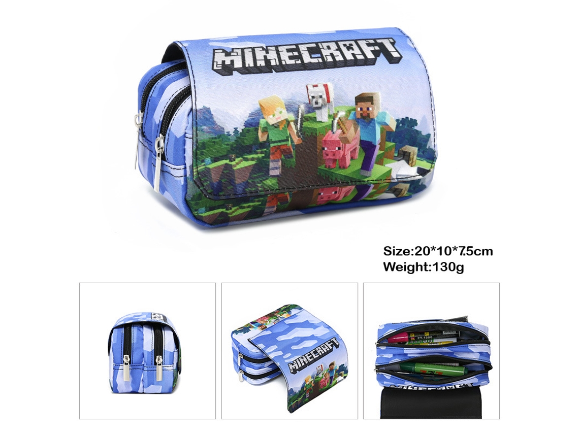 Estojo para Lápis, Grande Capacidade, Camada Dupla, Infantil AQUAFORGE