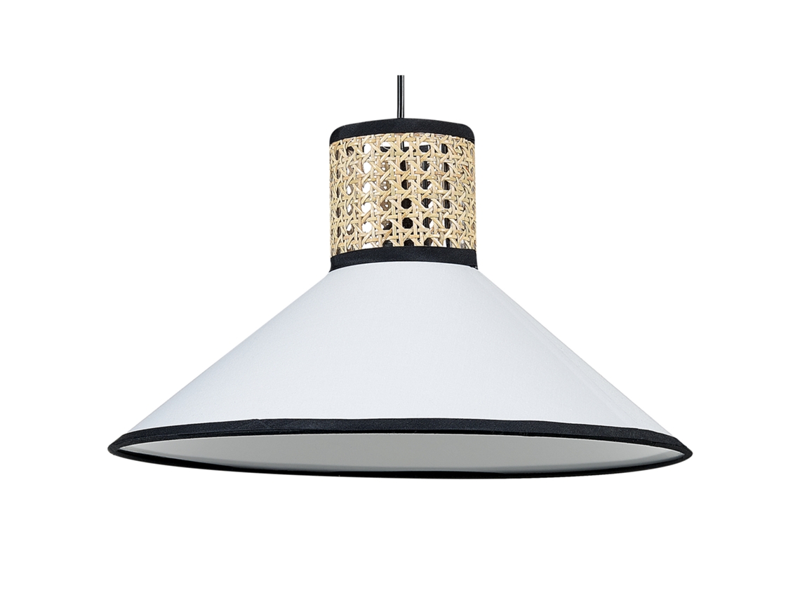 Candeeiro suspenso branco e natural MANTUA