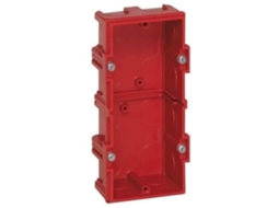 Caixa De Alvenaria Legrand Square Batibox 2 Postes 40 Mm Vermelha