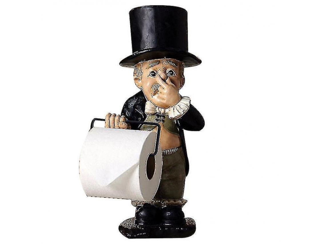 Suporte para Papel Higiênico com Prateleira, Suporte Engraçado para Papel Higiênico para Banheiro BRILVIBERA
