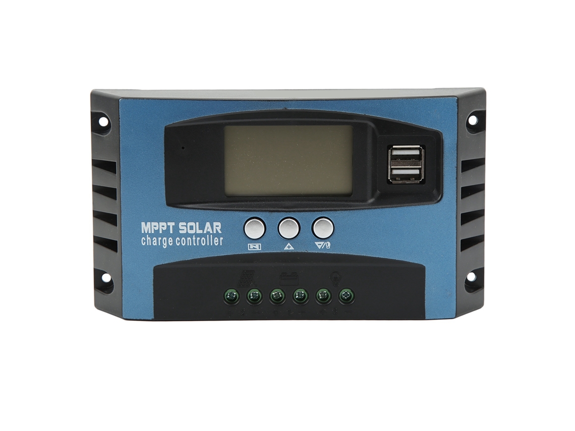 Controlador De Carga Solar 12/24v 60a Com Lcd, 2 Usb E Proteção Contra Overcurrent