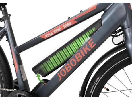 Viva 36v 14ah 28 »70km Nova Bicicleta Elétrica Cinza Claro Jobobike