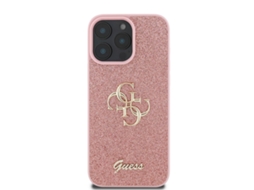Capa Brilhantes Logótipo Para Iphone 16 Pro Max Guess Rosa