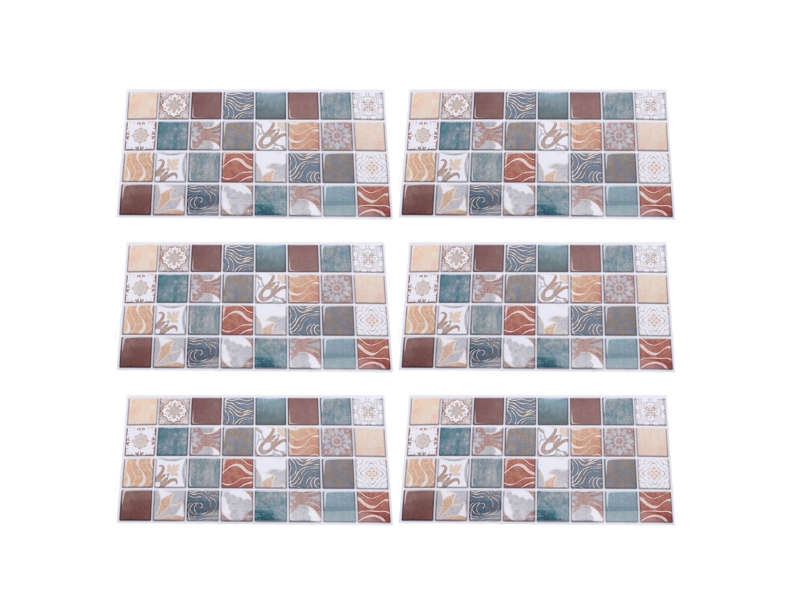 Papel De Parede Autoadesivo Pvc Para Cozinha, 6 Unidades 5,9 X 11,8 Pol., Resistente A Óleo À Prova D'água, Casca E Bastão