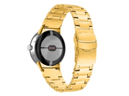 Bracelete de Aço Inoxidável Três Contas para Google Pixel Watch Ouro