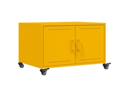 Mesa de Centro 68x50x43,5 Cm Aço Amarelo Mostarda MAISON EXCLUSIVE