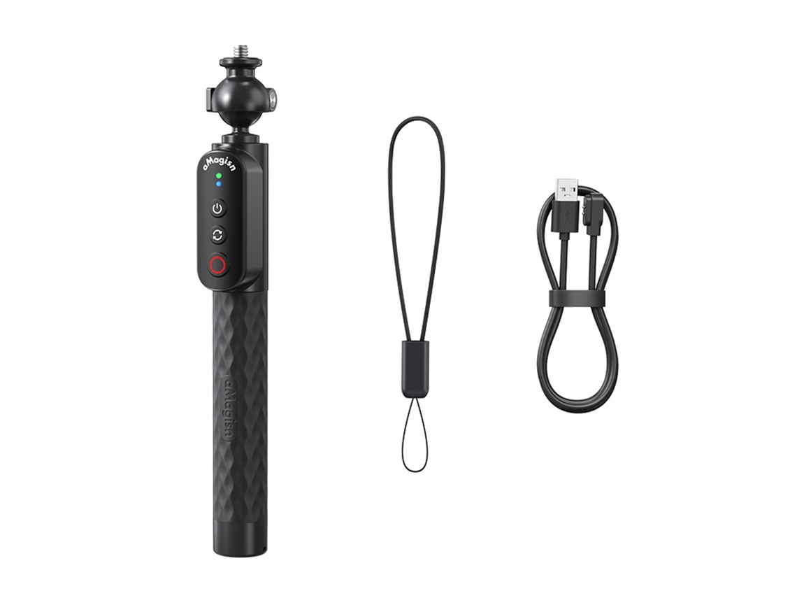 Palo Selfie Sumergível 10m Impermeável Com Controle Remoto Extensível 100cm Para Insta360 X4/x3/x2/go 3s/go 3 E Gopro