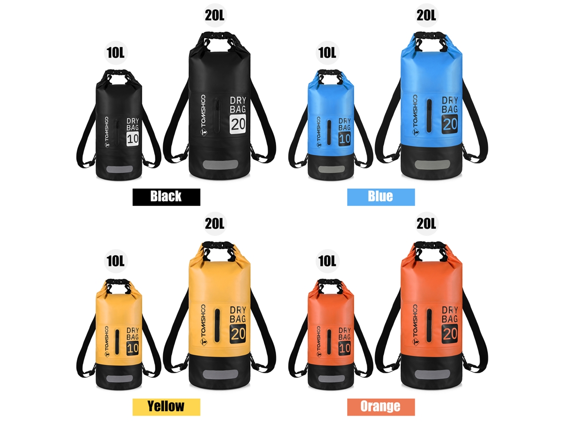 Mochila Seca Impermeável 20l Tomshoo com Capa para Telefone