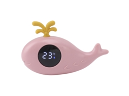 Mali termômetro de Banho para Bebê Digital Baleia Cute Rosa Medição Água Multifuncional