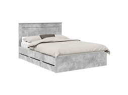 Estrutura de Cama 140x200cm Madeira de Engenharia MAISON EXCLUSIVE