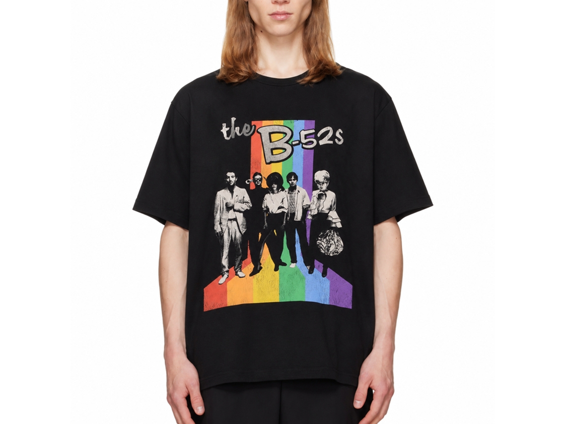 The B-52's Rainbow Stripes T-shirt Classic Unisex Adults Size:xl