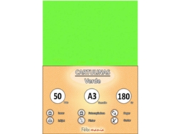 Papelão 180Gr A3 Verde 50 Folhas