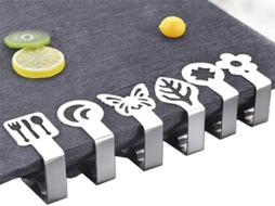 Clipes De Tecido De Aço Inoxidável, Pacote Com 6, Grossos, Antiderrapantes, Decorativos Slowmoose