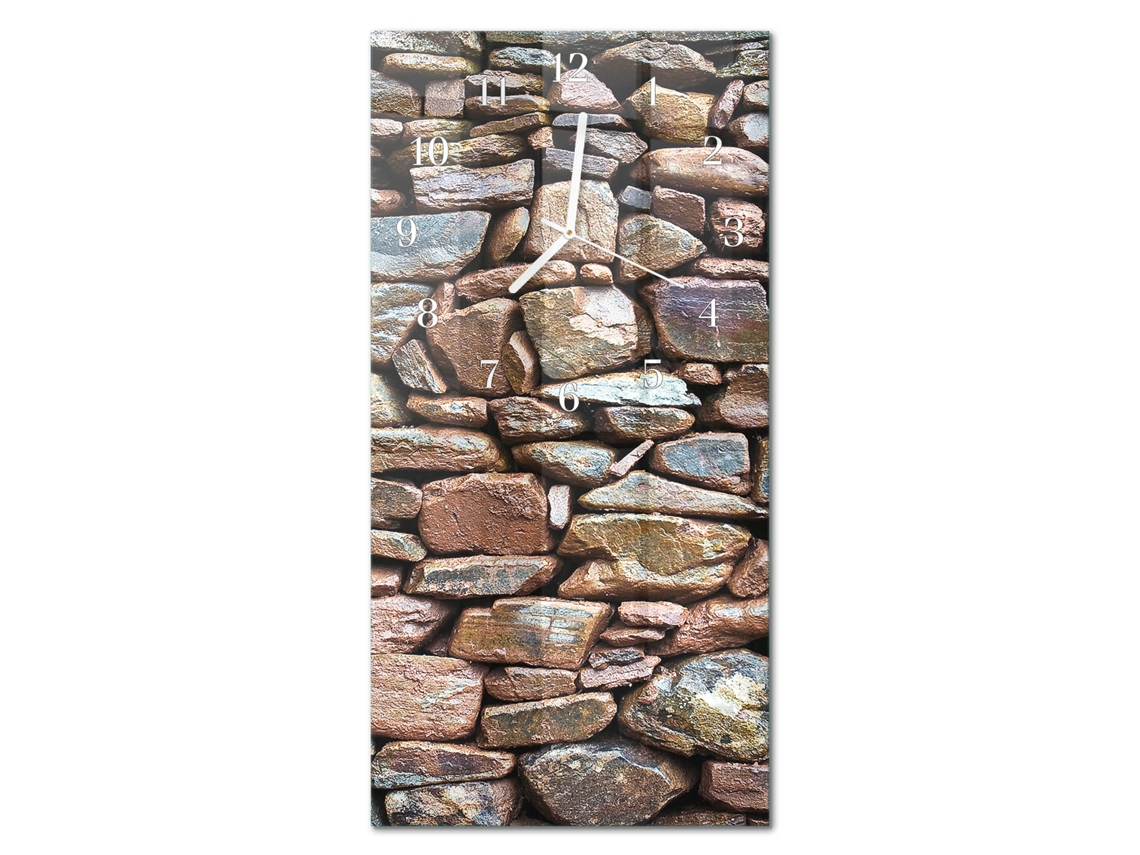 Relógio De Parede De Vidro Multicolor Espelharte (30x60 Cm)