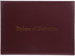 Porta diploma em Couro Sintético Cor Café com Forro Pvc e Acolchoamento Espuma, Capa para Certificado Tamanho