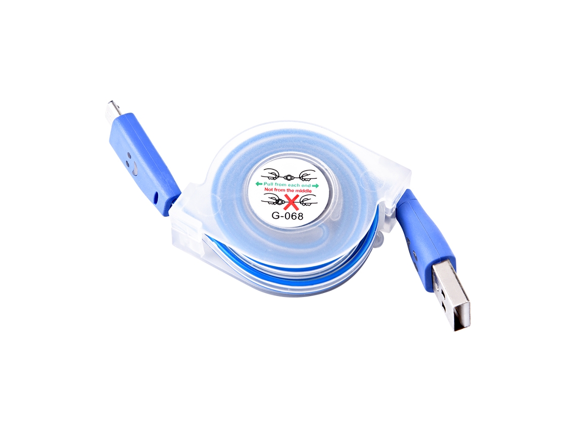 Cabo de Dados Usb LAXISCREED Azul Android Retrátil