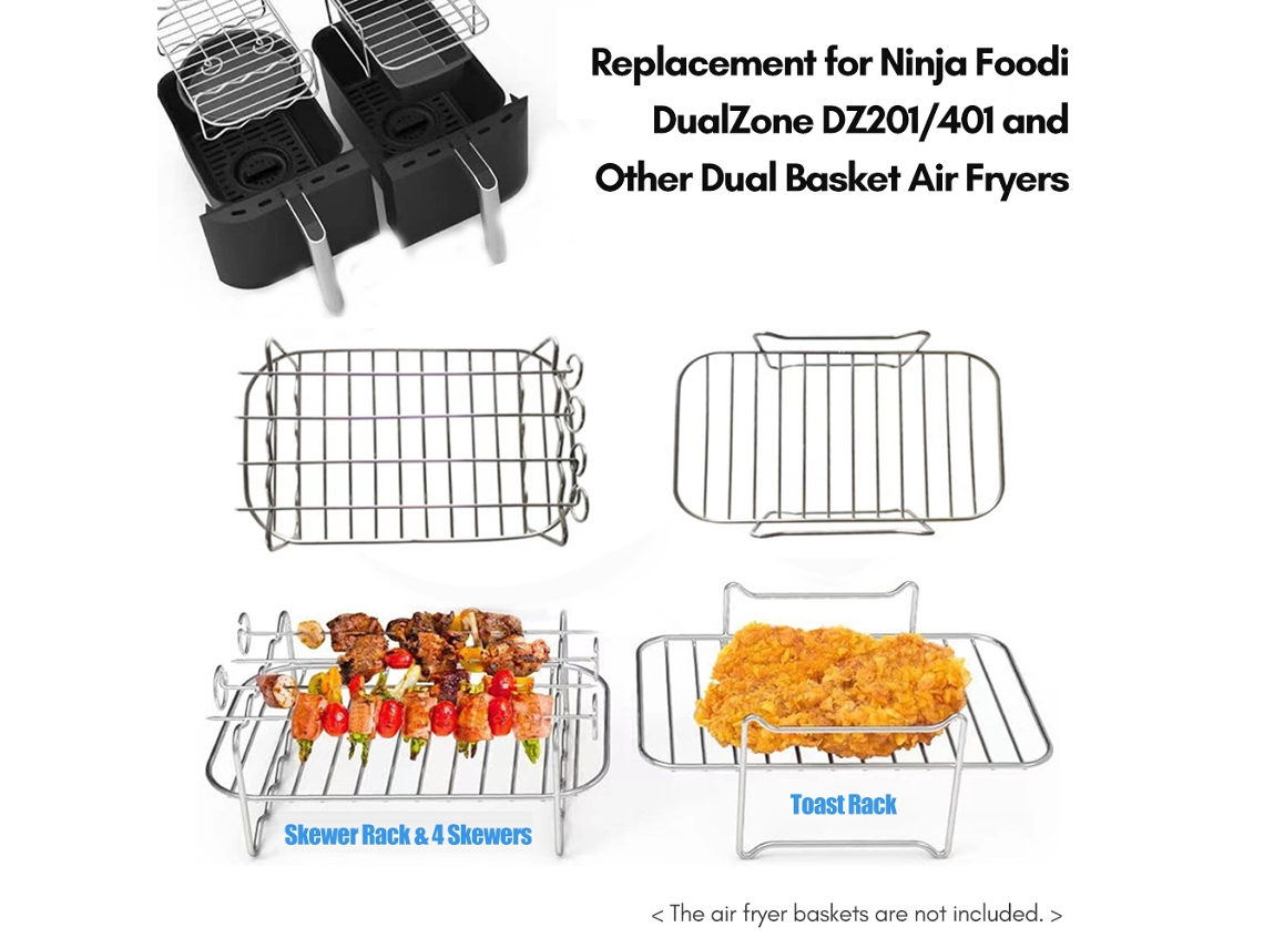 Conjunto Acessórios Air Fryer 6 Peças Antiaderente 8 Polegadas