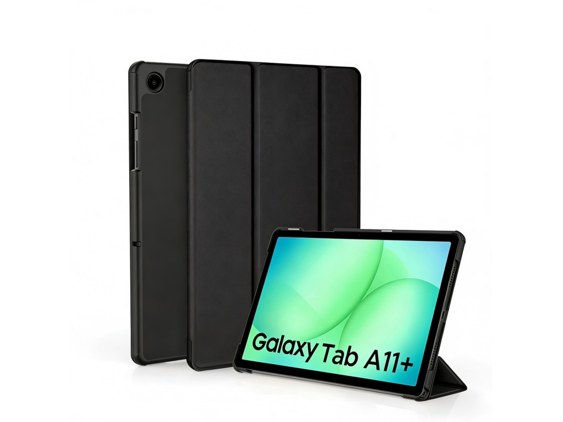 Capa Para Samsung Galaxy Tab A11+ Plus/a9+ 11 Polegadas (2025), Capa Protetora Delgada De Pu Com Função De Suporte E Auto Sleep/wake, Preto