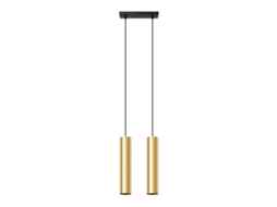 Luminárias Pendentes Lagos de Aço Brilho Dourado 90X30X6Cm SOLLUX LIGHTING
