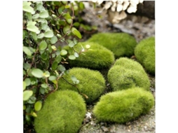 2 Peças de Musgo Artificial Novo, Modelo de Pedra Coberta Musgo, Micro Paisagem, Decoração de Jardim em Miniatura BRILVIBERA