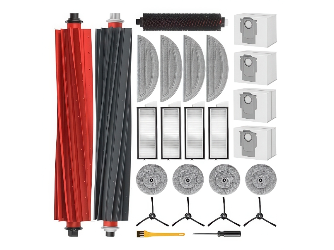 Kit de acessórios Roborock / peças de reposição para aspirador de pó robô S8 Maxv Ultra (25 peças) Slowmoose