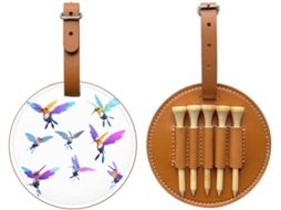 Bolsa Preta para Guardar Tees de Golfe com Estampa de Beija flor Fácil de Transportar e Mais Eficiente para